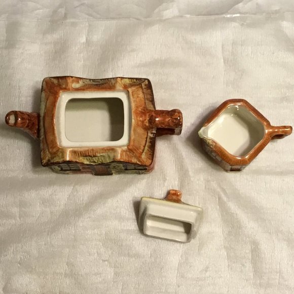 Vintage Price Kensington Ye Olde Cottage Ware Teapot & Creamer Set - Picture 8 of 12
